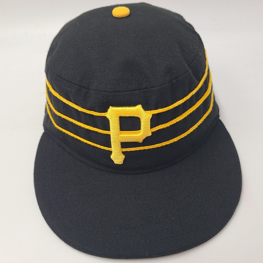 Pittsburgh Pirates Hat Fitted 7 New Era Black Yellow MLB Pillbox Baseball Men